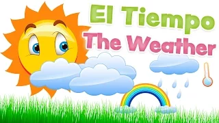 THE WEATHER in english and spanish - Vocabulary of climate and meteorology for kids