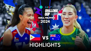 🇵🇭 PHILIPPINES vs AUSTRALIA 🇦🇺 | Highlights | Bronze Match | AVC Challenge Cup 2024