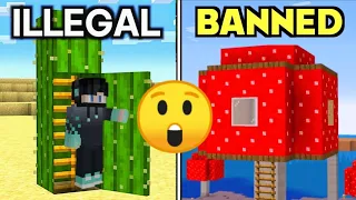 Illegal Houses In MINECRAFT ! (Must Try) #minecraft