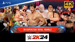 WWE 2K24 - 30 Man Superstar Royal Rumble Match [PS5 4K]