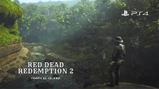 Calm and beautiful Tropical Island in Red Dead Redemption 2 | Sounds of nature | Game ASMR