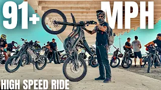 INSANE 91MPH FASTEST Electric Bikes: Sur Ron, Talaria & More | High-Speed Moments & Close Calls!