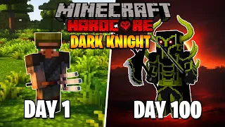 I Survived 100 Days as a Dark Knight in Minecraft Hardcore