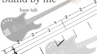 Tablature de basse et grille harmonique de "Stand by me"