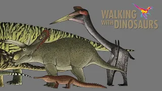 Walking with Dinosaurs size comparison with accurate dinosaurs by TrollMans