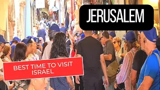 Thousands of Tourists visit Jerusalem to celebrate The Feast of Tabernacles with Israel.