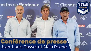 La conférence de presse de présentation de Jean-Louis Gasset et Alain Roche