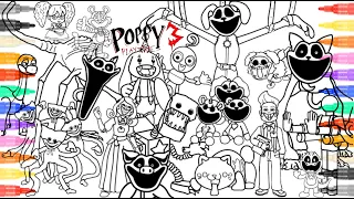 POPPY PLAYTIME Chapter 3 New Coloring Pages / How to Color All Bosses, Monsters from All Chapters