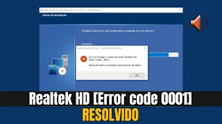 Error Code 0001 Realtek HD Audio Driver Failure
