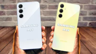 Samsung galaxy a55 review VS Samsung galaxy A35 FULL COMPARISION #trending #samsunga55 #samsungA35