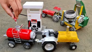 Top diy tractor making mini traffic tunnel construction | water pump| concrete bridge | @Minirustic