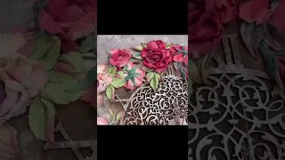 Sculpture Painting Roses with Mixed Media 스컬프쳐 페인팅 믹스드미디어 장미