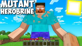 I Found Real MUTANT HEROBRINE in Minecraft ! WHAT HE WILL DO NEXT ? SECRET BIGGEST HEROBRINE GOLEM