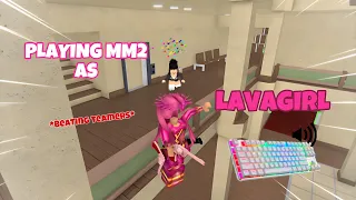 LAVAGIRL DESTROYS TEAMERS IN MM2 + GAMEPLAY (KEYBOARD ASMR)