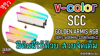 v-color SCC GOLDEN ARMIS RGB DDR5-6000MHz 16GBx2 มาพร้อมดัมมี่ เติมเต็มความงาม