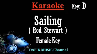 Sailing (Karaoke) Rod Stewart Female key D Minus one/ No vocal/ Low key