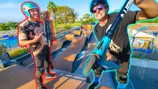 MEGA RAMP SCOOTER BATTLE! *GAME OF S.C.O.O.T.*