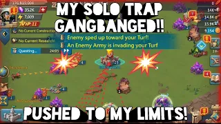 lords mobile : insane solo trap gangbanged! Trap pushed to limits. cap or burn?