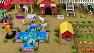 Top DIY Mini Tractor Farm Diorama with Cattle Farm, Cow Shed | Mini Hand Pump Supply Water Pool