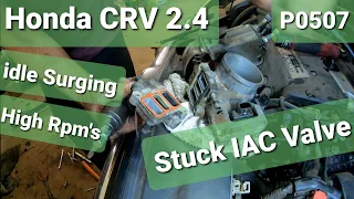 Honda Crv Idle Surging Fix P0507 High Idle IAC Valve