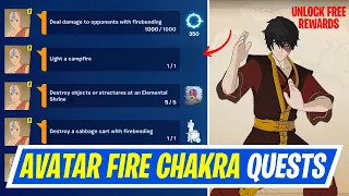 Fortnite Complete Fire Chakra Quests - How to EASILY Complete Avatar Elements Quests Challenges