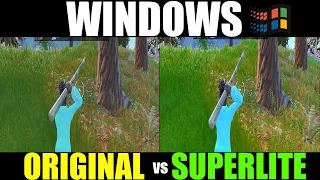 Fortnite | Windows 10 Original VS Superlite | Ghost Spectre | FPS Benchmark | EVERY Rendering Mode |