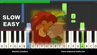 Can You Feel The Love Tonight - Lion King Slow Easy Piano Tutorial