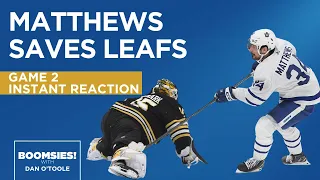 Game 2: Matthews, Leafs Strike Back vs. Bruins
