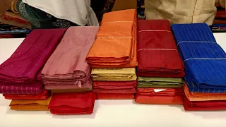 Rs.830 Kanchipuram Pachayapas Silk Sarees | Pure Silk cottons Pure Tussar  Silk Rose Zari Sarees
