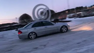 Mercedes W211 snow drift