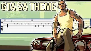 GTA San Andreas Theme Guitar Tab Tutorial