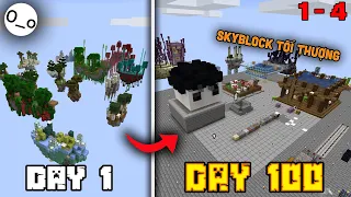 Tôi Sinh Tồn 100 Ngày Trong Thế Giới SkyBlock Tối Thượng [Full Movie] | 100 Days Skyblock Ultimate