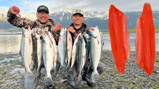 WILD Alaska Sockeye Salmon CATCH CLEAN COOK! (Seward Alaska Fishing)