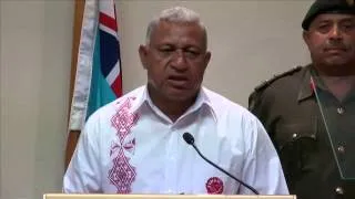 Fijian Prime Minister  delivers statement on the release of 45 peacekeepers