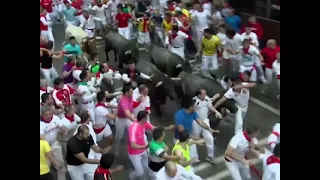 Raw: 2 Americans Gored in Running of the Bulls