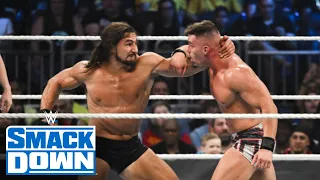 Theory vs Madcap Moss 2/2 - WWE Smackdown 7/15/22 (The Usos Help Sami Zayn)