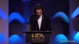 Timothee Chalamet Accepts the Breakout Actor Award - HFA 2017