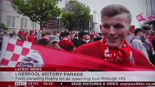 L.F.C. HOMECOMING (CUP PARADE LIVERPOOL) BBC NEWS LIVE BROADCAST