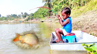 Best Hook fishing 2021✅|Little Boy hunting fish by fish hook From beautiful nature🥰🥰(Part~03)