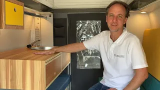 Transformation from panel van to camper van within  5 min - Vom Kastenwagen zum Wohnmobil in 5 Min