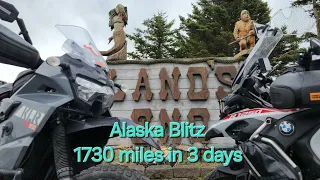 An Alaska style weekend motorcycle road trip. 1727 miles to see all we can in 3 days. KLR650 BMW GSA