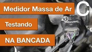 Dr CARRO Testando Medidor de Massa de Ar na Bancada