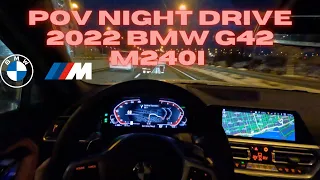 POV Night Drive in the 2022 BMW M240i