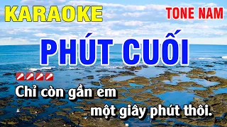 Karaoke Phút Cuối Tone Nam Nhạc Sống | Hoàng Luân