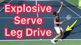 How To Serve Faster With Explosive Leg Drive (Tennis Technique Explained)