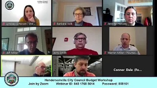 Hendersonville City Council Budget Workshop Meeting - Day 2 (2.26.21)