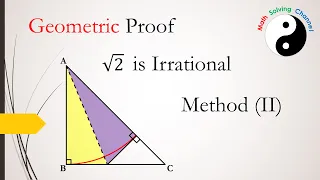 Geometric proof of sqrt(2) is irrational, NON-classic method 2