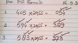 Thailand lottery thai lotto 3up single pair pass formula routine 16-9-2022