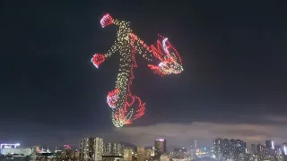 Drone show at the Dragon Boat Festival in Shenzhen, China