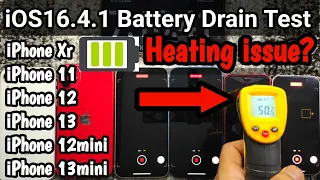 iOS16.4.1 iPhone XR vs 11 vs 12 vs 13 vs 12mini vs 13mini Battery Drain Test & Heating issue!!!